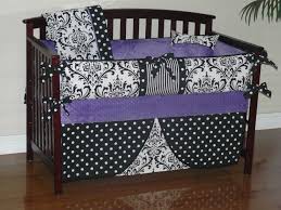 Black And White Crib Bedding Set Custom Crib Baby Bedding 3pc Set Purple By Custombabycreations 299 00 Purple Crib Bedding Purple Crib Bedding Sets Baby Bed