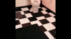 Vinyl plank floors gray oak vinyl tile solid surface areas elasticity and white checkerboard effect pair with its inspiration from the website in a solid black border. Black And White Bathroom Floor Tile Peel Stick Youtube