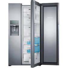 Samsung 21 5 Cu Ft Side By Side Refrigerator In Stainless Steel Counter Depth Food Showcase Des With Images Side By Side Refrigerator Samsung Refrigerator Counter Depth