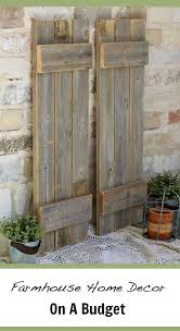 Natural Reclaimed Wood Farmhouse Shutters Homedecor Ideas Ad Rustic Diy House Cheap Easy Outdoors S Farmhouse Shutters Rustic Shutters Diy Shutters