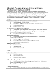 Program literasi sekolah diharapkan akan menciptakan ekosistem sekolah yang literat. 5 Contoh Program Literasi Di Sekolah Dalam Pelaksanaan Kurikulum 2013 Pdf