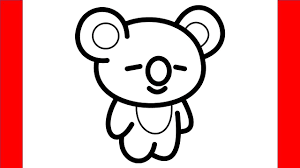 Please, try to follow this tutorial and post your drawing! Easy Drawing Tutorials How To Draw Bt21 Koya Step By Step
