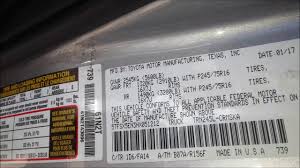 Toyota Tacoma Tundra Paint Code Location Youtube