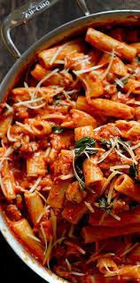 Pasta In Vodka Sauce With Sausage Vodka Sauce Pasta Pasta Recipes Rigatoni Recipes