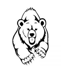 Naklejka Na Avto Vedmid Bear Face Drawing Grizzly Bear Drawing Bear Drawing