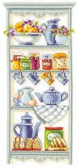 kitchen shelf cross stitch kit by vervaco cross stitch