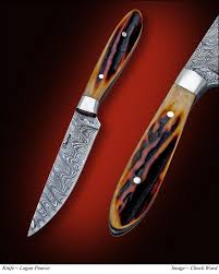 Handmade Bird And Trout Knife It S Smaller Than It Looks It Is Only 6 1 2 Long Which Makes It A Good Bird And Trout Knife Damascus Is The Blade And A With Images Hunting Knife Knife