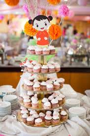 Miniature trees with tangerines or chinese coins are simple and elegant ideas for table decorations for lunar new year celebration. Modern Asian Themed 1st Birthday Party With Lots Of Cute Ideas Via Kara S Party Ideas Karaspartyideas Com As Asian Party Party Planning Mulan Cupcakes Ideas