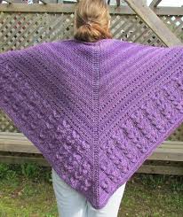 Timeless and elegant, easy knit triangle shawl. Free Knitting Pattern Shell Stitch And Eyelets Shawl I Knit A Version Of This Shawl In Bulky Variegated Shawl Knitting Patterns Free Knitting Hand Knit Shawl