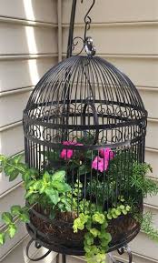 Hanging Bird Cage Decor Ideas 72 Stunning Birdcage Flower Planters Unique Balcony Garden Decoration And Easy Diy Ideas Hanging Bird Cage Bird Cage Decor Birdcage Planter
