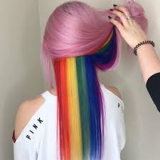 Bubble Gum Pink And A Hidden Rainbow Hair Color Trend 2018 Hair Colors Ideas Rainbow Hair Color Hair Styles Hidden Rainbow Hair