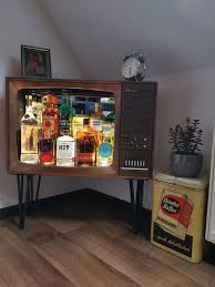 Old Tv Liquor Cabinet Makeover In 2021 Vintage Apartment Decor Vintage Apartment Thrift Store Crafts