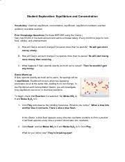 If the equilibrium constant for a reaction at 300 k is 49.7, the concentration of the reactants will be greater than the concentration of the chemistry: Student Exploration Equilibrium And Concentration Answer Key Docx Student Exploration Equilibrium And Concentration Answer Key Download Student Course Hero