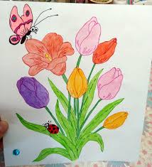 Any ideas for a small gift for them to thank them for being a special part of my day? Flowers For My Grandma Drawing