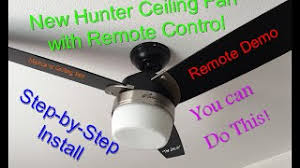 Unlike pull chain models, you do not have to get up and pull strings every time you wish to change speed or turn on a light. How To Install A Ceiling Fan With Remote Control Hunter Ceiling Fan Model 59188 Youtube