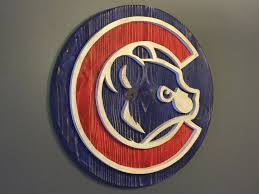 Custom Chicago Cubs Hand Scrolled Wood Logo 3d Wall Art By Reclaimedyankee On Etsy Https Www Etsy Com Listing 469281738 Cus Wood Logo Cubs Decor Chicago Cubs