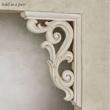 Astrella Corbel Antique White Decorative Bracket Pair Corner Decor Decor Door Brackets