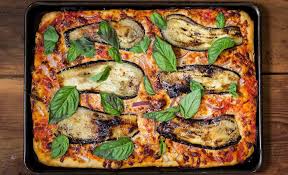 Sicilian Pizza With Eggplant Recipes Noshon It Eggplant Recipes Recipes Vegitarian Recipes