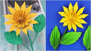 Bunga matahari adalah bunga cantik berwarna kuning cerah yang tinggi batangnya dapat. Ide Terbaru Membuat Bunga Matahari Dari Kertas Origami Youtube