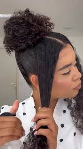 Everyday Bun Hairstyle For Curly Hair