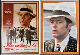 Borsalino, Original Movie Poster 1970 + Alain Delon Signed 12 X 8 in Photo 
