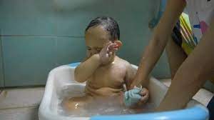 Little cute baby boy bathing & playing in indian st. Asian Baby Boy Bathing In Stock Footage Video 100 Royalty Free 9151934 Shutterstock