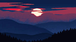Pixel Sunset Colour By Schwarzer Ritter On Deviantart Sunset Colors Pixel Art Sunset