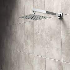Mode Renzo Square Slim Stainless Steel Shower Head 200mm Stainlesssteelshowerheads Minimalist Bathroom Design Shower Heads Bathroom Collections