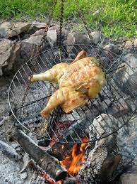 Rise And Shine Butterflied Chicken Over An Open Fire Or Grill Fire Cooking Open Fire Cooking Fire Food