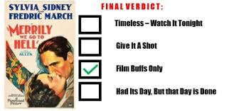 Merrily We Go to Hell (1932): “Matrimony—single lives, twin beds, and  triple bromides in the morning.” - Melanie Novak