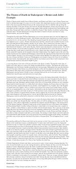 Maybe you would like to learn more about one of these? How Is Death Presented In Romeo And Juliet Free Essay Example Papersowl Com