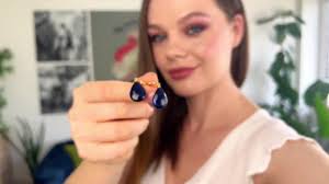 Blue Amber Earrings, Gold Plated 925 Sterling Silver Lever Back Closure,  Amber Jewelry, Anniversary Gift, Birthday Gift, Perfect Gift