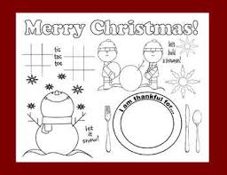 You can use our amazing online tool to color and edit the following placemat coloring pages. Merry Christmas Holiday Placemat Kids Coloring Page Art Activity