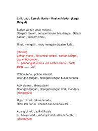 Lagu kanak kanak bahasa malaysia lagu tiga kupang. Lirik Lagu Lemak Manis