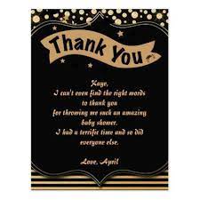 Baby Shower Hostess Thank You Postcard Thank You Postcards Baby Shower Thank You Cards Baby Shower