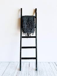 Black Farm Ladder Sfgirlbybay Rustic Winter Decor Ladder Decor Winter Decor