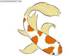 How To Draw A Koi Fish Easy Drawing Art Ensure that the scales do not extend to fins, head or anywhere outside the body. how to draw a koi fish easy drawing art