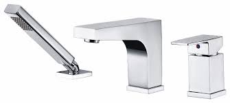 As the #1 faucet brand in north america, moen offers a diverse selection of thoughtfully designed kitchen and bath faucets, showerheads, accessories, bath safety products, garbage disposals and kitchen sinks for residential and commercial applications each delivering the best possible combination of meaningful innovation, useful features, and lasting value. Fyne Series Single Handle Deck Mount Roman Tub Faucet W Handheld Sprayer In Polished Chrome Anzzi Fr Az573