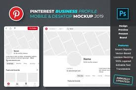 Pinterest Business Profile Mockup Pinterest For Business Pinterest Templates Business Profile