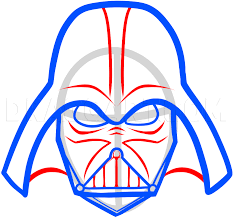 Darth vader coloring page free printable coloring pages. How To Draw Darth Vader Easy Coloring Page Trace Drawing