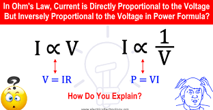 According To The Ohm S Law I V But I 1 V In Power Equation How Ohms Law Power Equation Power Formula