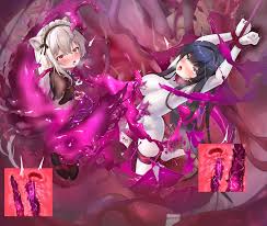 在触手三角木马上恶堕为触手苗床的两个女孩- Page 6 - HentaiEra