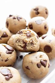 5 Ingredient Chocolate Chip Cookie Dough Bites Recipe V Gf A Chocolate Chip Cookie Dough Bites Vegan Chocolate Chip Cookies Cookies Recipes Chocolate Chip