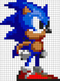 Sonic From Sonic 1 Perler Bead Pattern Bead Sprite Pixel Art Grid Pixel Art Pixel Art Pattern