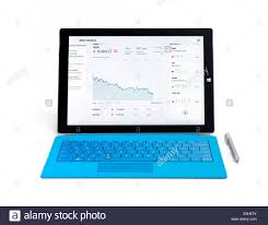 microsoft surface pro 3 tablet computer with dow stock