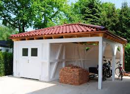 Walmcarport Mit Fachwerk Solarterrassen Walmdach Carport Dach