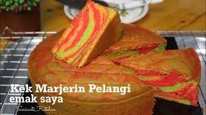 Pemilik resepi menggunakan marjerin pelangi dan hasilnya kek tetap lazat dan wangi. Kek Marjerin Pelangi Emak Saya Kek Orang Dulu Dulu Youtube