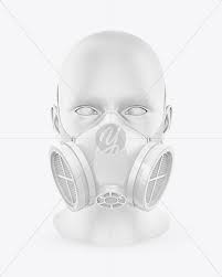 Gas Mask Mockup In Apparel Mockups On Yellow Images Object Mockups