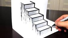 How to Draw a 3D Staircase - Drawing Steps Trick Art - YouTube