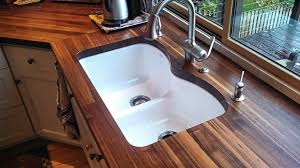 sink cutouts in custom wood countertops